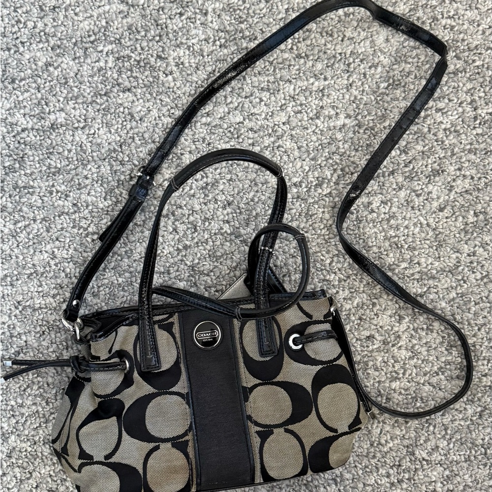Coach Black and Gray Crossbody Bag